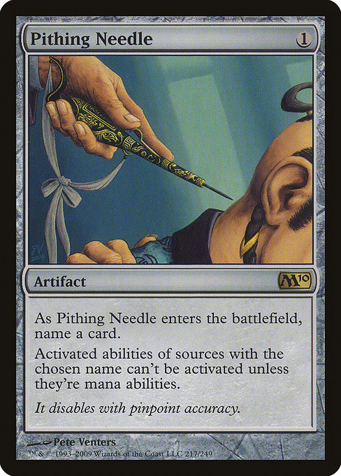 Magic 2010 - 217 - Pithing Needle - Rare - C - Non-foil