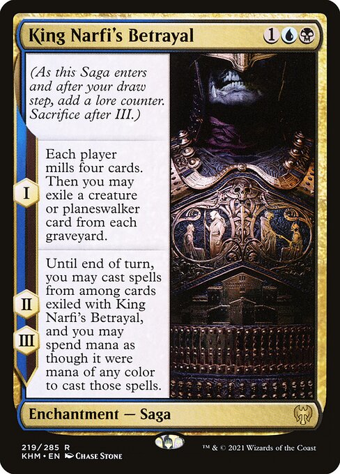Kaldheim - 219 - King Narfi's Betrayal - Rare - UB - Non-foil