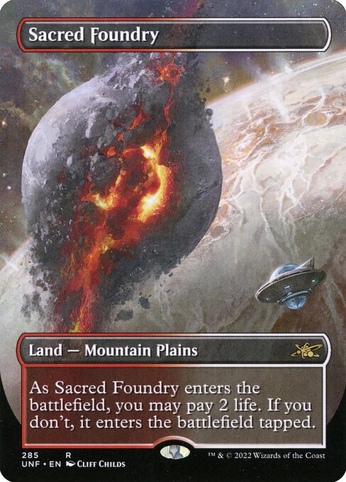 Unfinity - 285 - Sacred Foundry - Rare - C - Foil