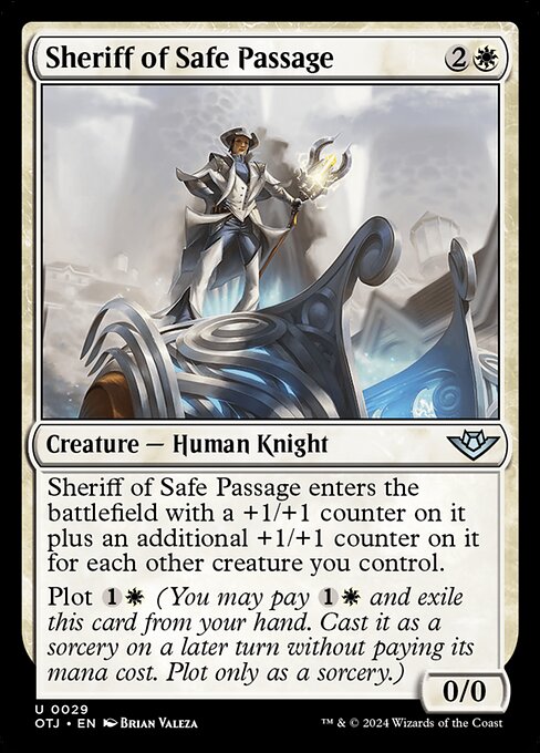 Outlaws of Thunder Junction - 29 - Sheriff of Safe Passage - Uncommon - W - Non-foil