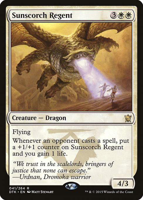 Dragons of Tarkir - 41 - Sunscorch Regent - Rare - W - Non-foil