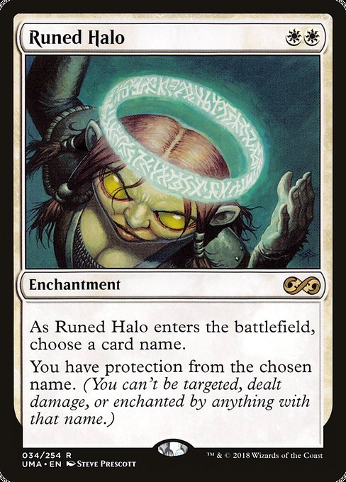 Ultimate Masters - 34 - Runed Halo - Rare - W - Foil