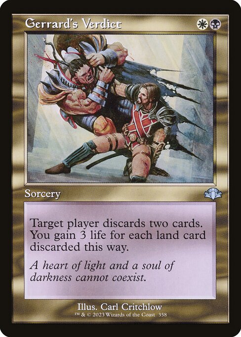 Dominaria Remastered - 358 - Gerrard's Verdict - Uncommon - WB - Non-foil