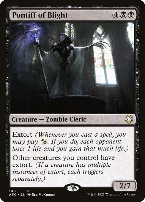 Forgotten Realms Commander - 108 - Pontiff of Blight - Rare - B - Non-foil