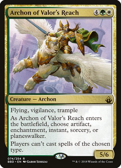 Battlebond - 74 - Archon of Valor's Reach - Rare - WG - Non-foil
