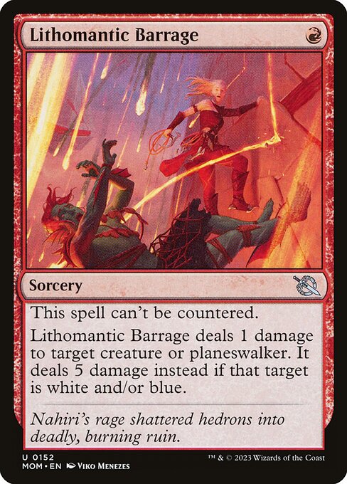 March of the Machine - 152 - Lithomantic Barrage - Uncommon - R - Non-foil