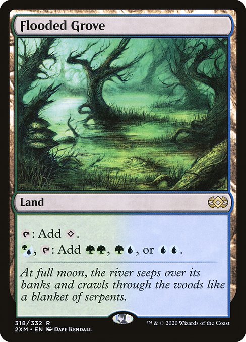 Double Masters - 318 - Flooded Grove - Rare - C - Non-foil