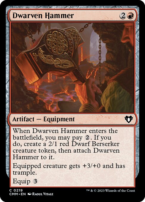 Commander Masters - 219 - Dwarven Hammer - Common - R - Non-foil