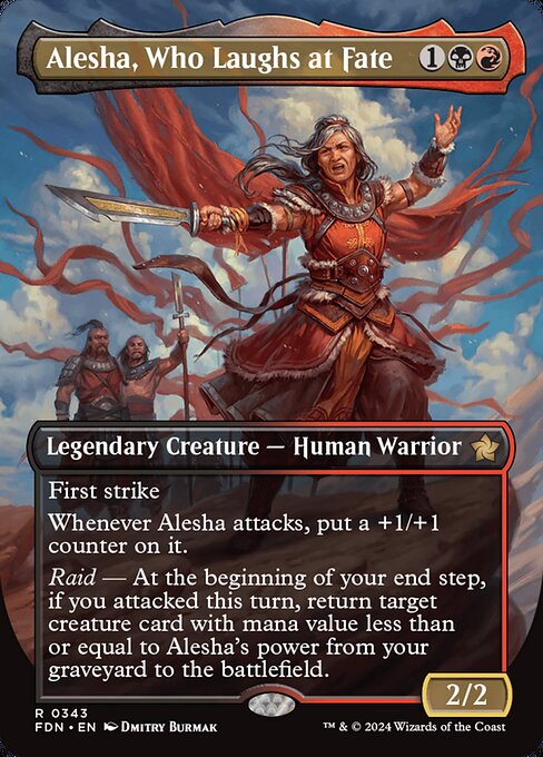 Foundations - 343 - Alesha, Who Laughs at Fate - Rare - BR - Non-foil