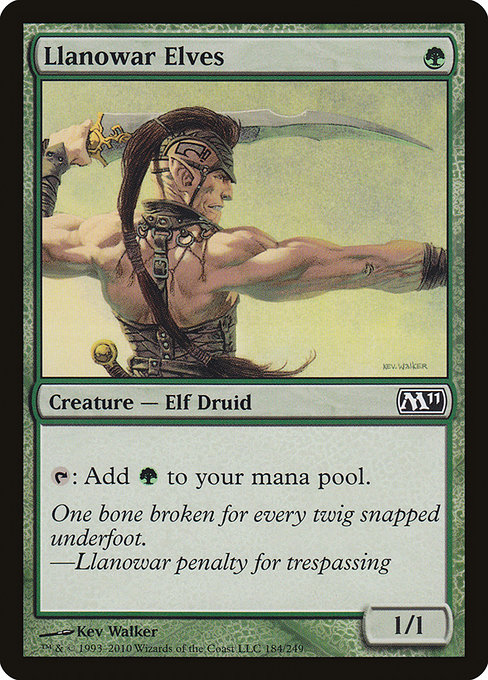 Magic 2011 - 184 - Llanowar Elves - Common - G - Non-foil