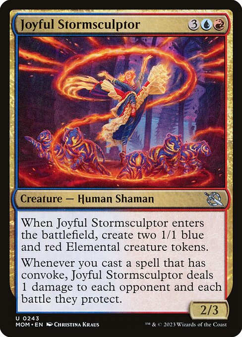 March of the Machine - 243 - Joyful Stormsculptor - Uncommon - UR - Foil