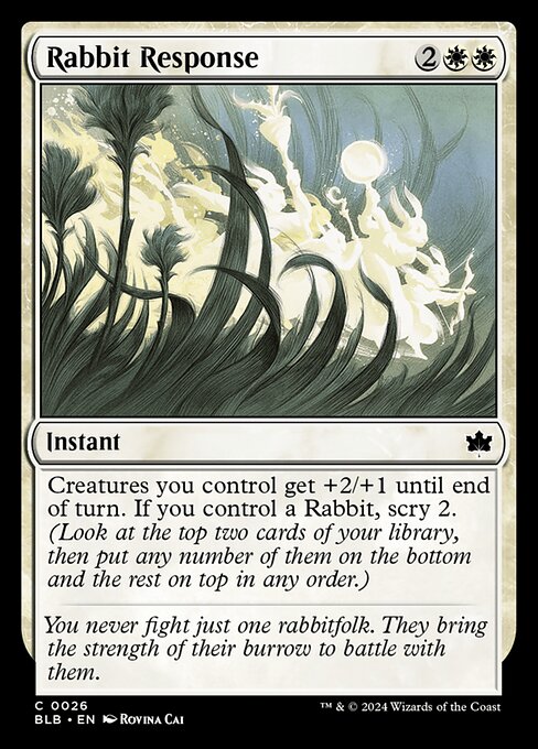 Bloomburrow - 26 - Rabbit Response - Common - W - Foil