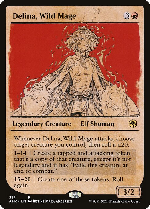 Adventures in the Forgotten Realms - 317 - Delina, Wild Mage - Rare - R - Non-foil