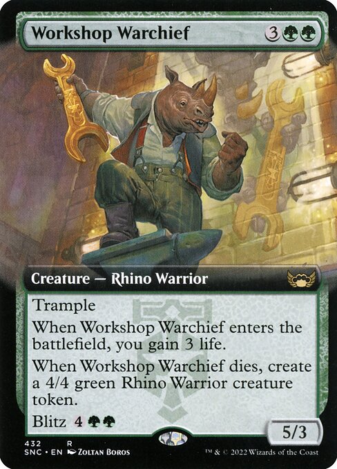 Streets of New Capenna - 432 - Workshop Warchief - Rare - G - Non-foil