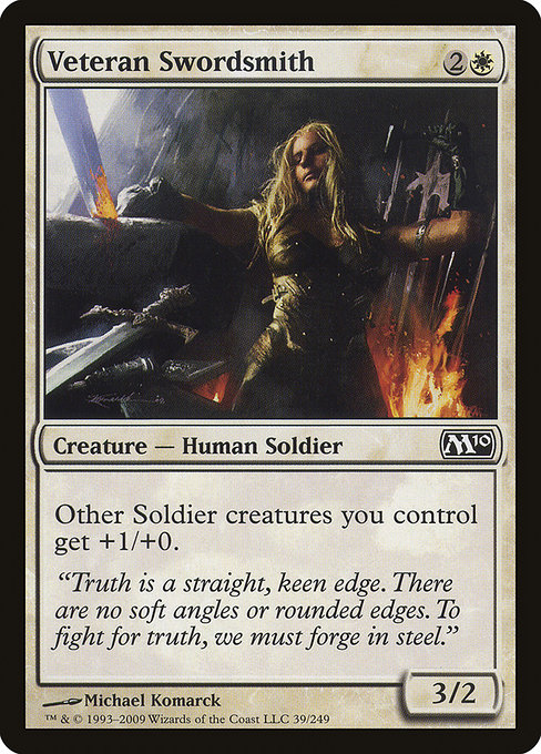 Magic 2010 - 39 - Veteran Swordsmith - Common - W - Non-foil