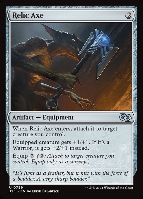 Foundations Jumpstart - 759 - Relic Axe - Uncommon - C - Non-foil