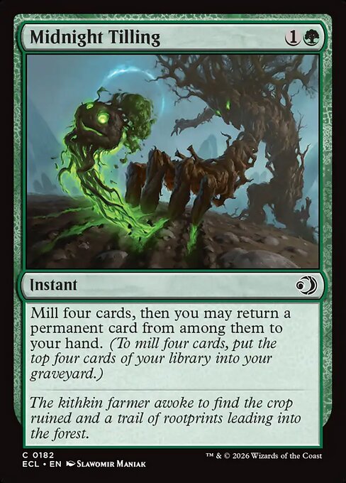 Lorwyn Eclipsed - 182 - Midnight Tilling - Common - G - Non-foil