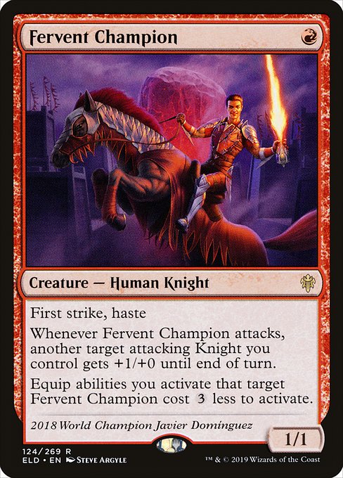 Throne of Eldraine - 124 - Fervent Champion - Rare - R - Foil