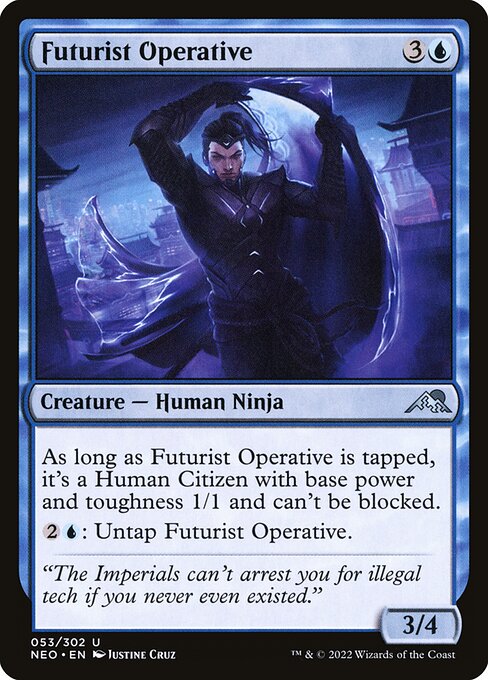 Kamigawa: Neon Dynasty - 53 - Futurist Operative - Uncommon - U - Foil