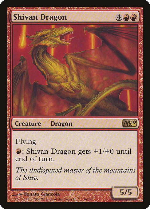 Magic 2010 - 156 - Shivan Dragon - Rare - R - Non-foil