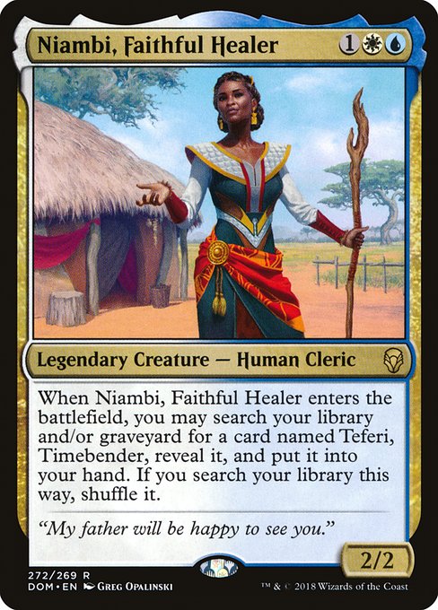 Dominaria - 272 - Niambi, Faithful Healer - Rare - WU - Non-foil