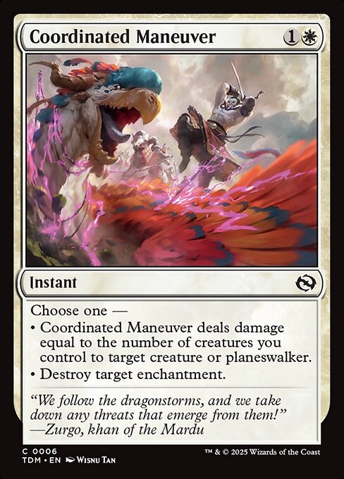 Tarkir: Dragonstorm - 6 - Coordinated Maneuver - Common - W - Non-foil
