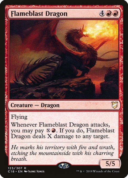 Commander 2018 - 123 - Flameblast Dragon - Rare - R - Non-foil