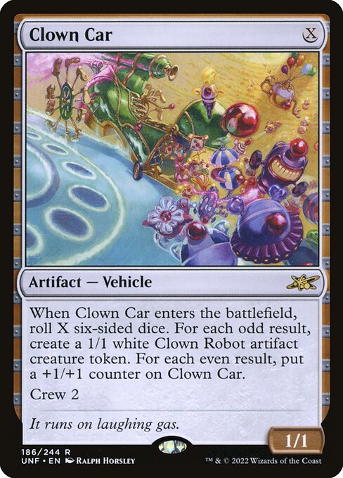 Unfinity - 186 - Clown Car - Rare - C - Foil