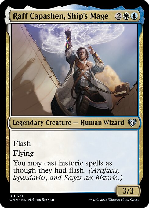 Commander Masters - 351 - Raff Capashen, Ship's Mage - Uncommon - WU - Non-foil