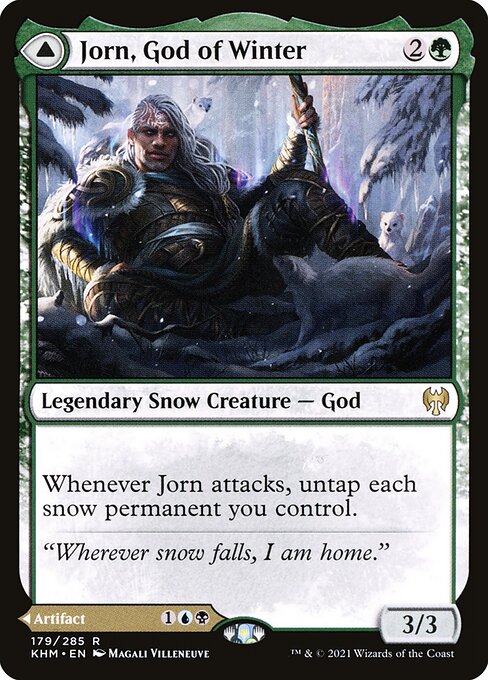 Kaldheim - 179 - Jorn, God of Winter // Kaldring, the Rimestaff - Rare - C - Foil