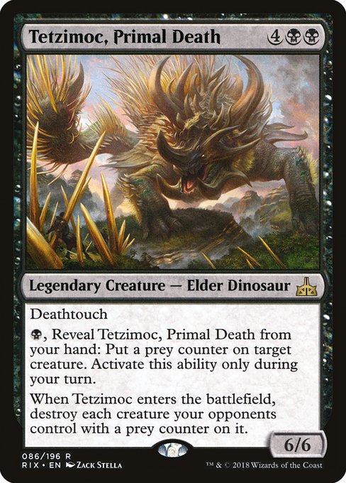 Rivals of Ixalan - 86 - Tetzimoc, Primal Death - Rare - B - Non-foil
