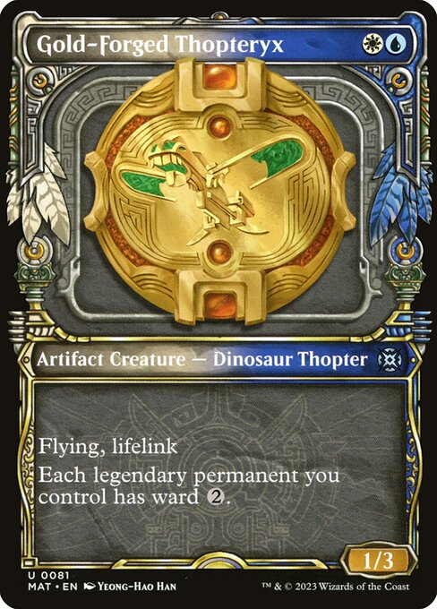 March of the Machine: The Aftermath - 81 - Gold-Forged Thopteryx - Uncommon - WU - Non-foil