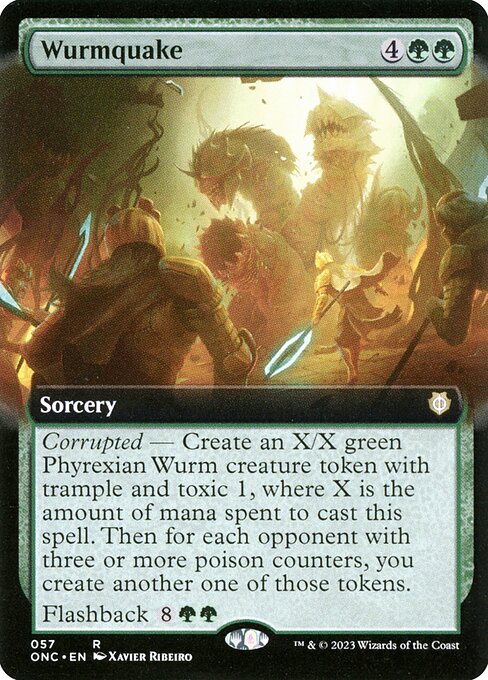 Phyrexia: All Will Be One Commander - 57 - Wurmquake - Rare - G - Non-foil