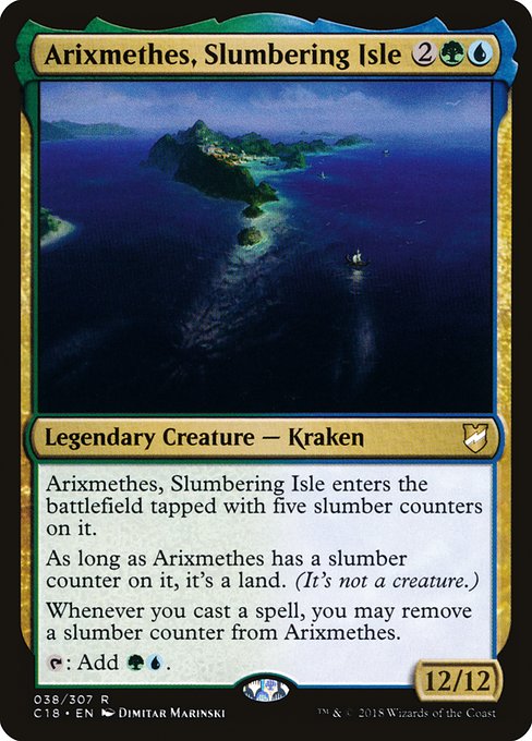 Commander 2018 - 38 - Arixmethes, Slumbering Isle - Rare - UG - Non-foil