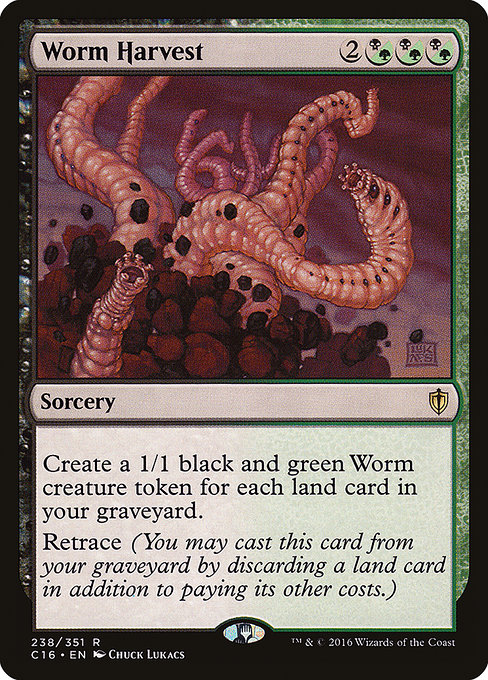 Commander 2016 - 238 - Worm Harvest - Rare - BG - Non-foil