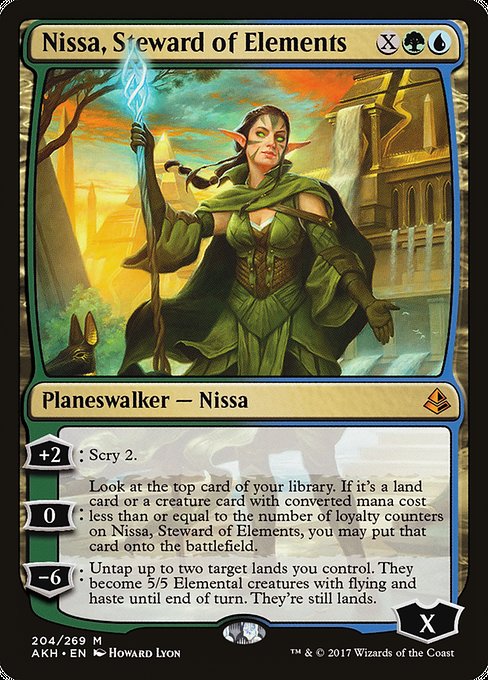 Amonkhet - 204 - Nissa, Steward of Elements - Mythic - UG - Non-foil