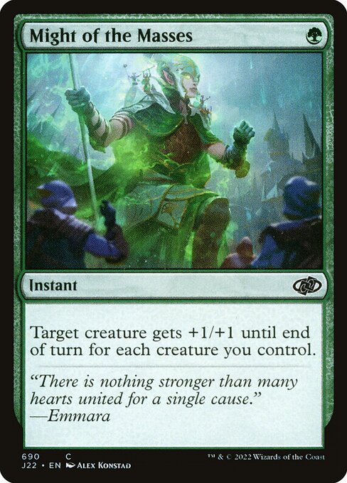Jumpstart 2022 - 690 - Might of the Masses - Common - G - Non-foil