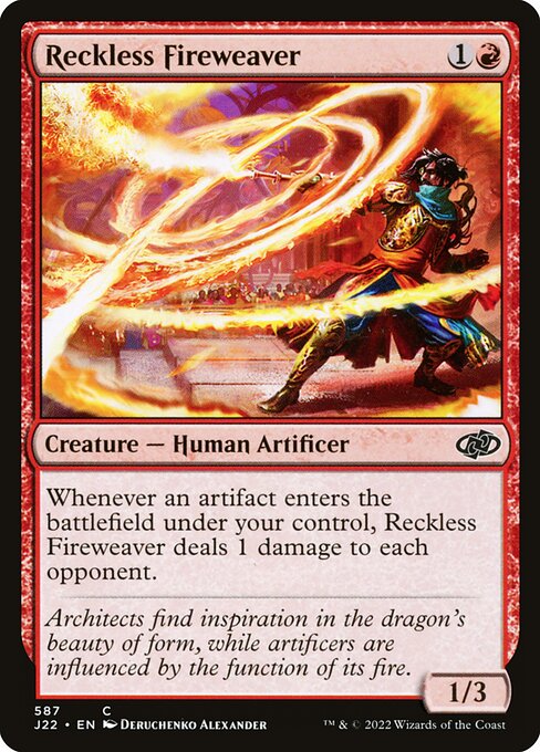 Jumpstart 2022 - 587 - Reckless Fireweaver - Common - R - Non-foil