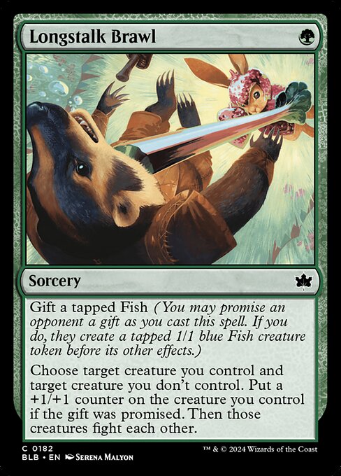 Bloomburrow - 182 - Longstalk Brawl - Common - G - Foil