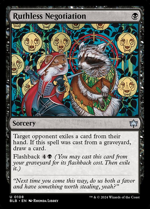 Bloomburrow - 108 - Ruthless Negotiation - Uncommon - B - Foil