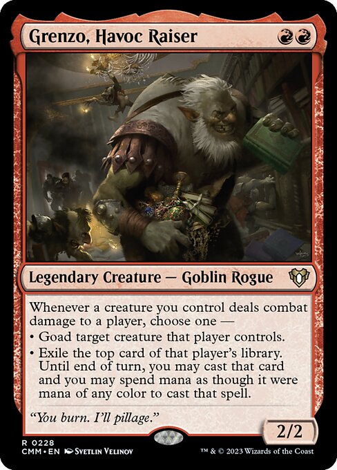 Commander Masters - 228 - Grenzo, Havoc Raiser - Rare - R - Foil