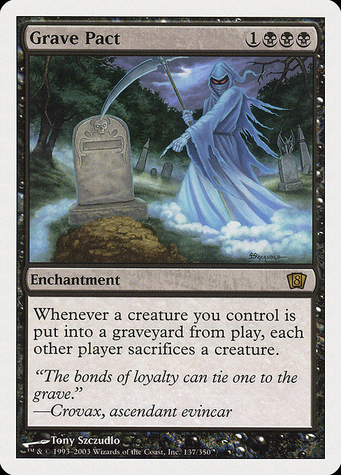 Eighth Edition - 137 - Grave Pact - Rare - B - Non-foil
