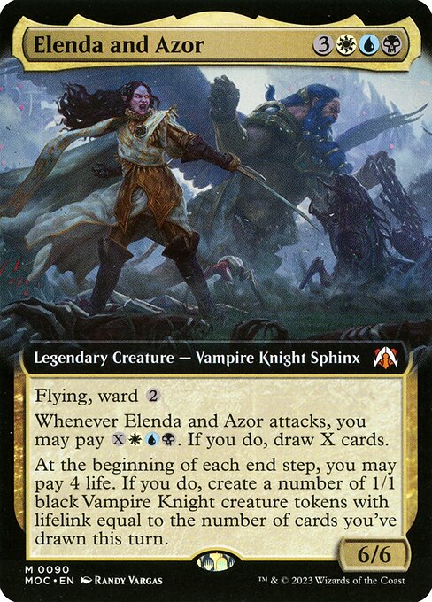 March of the Machine Commander - 90 - Elenda and Azor - Mythic - Multi - Foil