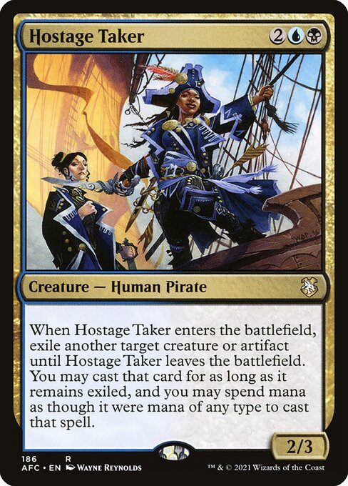 Forgotten Realms Commander - 186 - Hostage Taker - Rare - UB - Non-foil