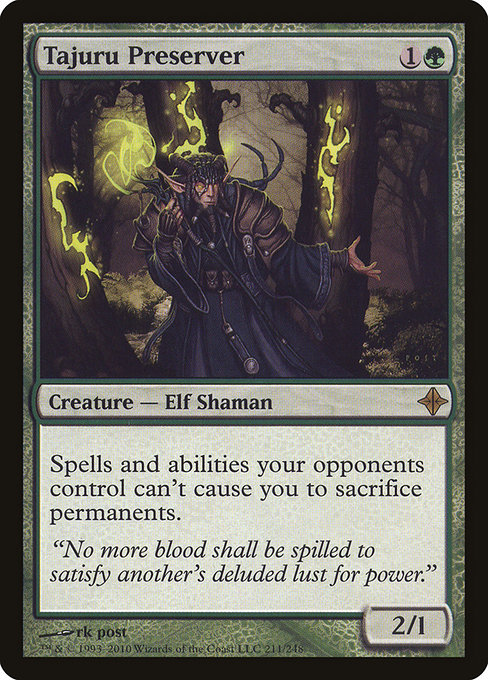 Rise of the Eldrazi - 211 - Tajuru Preserver - Rare - G - Non-foil