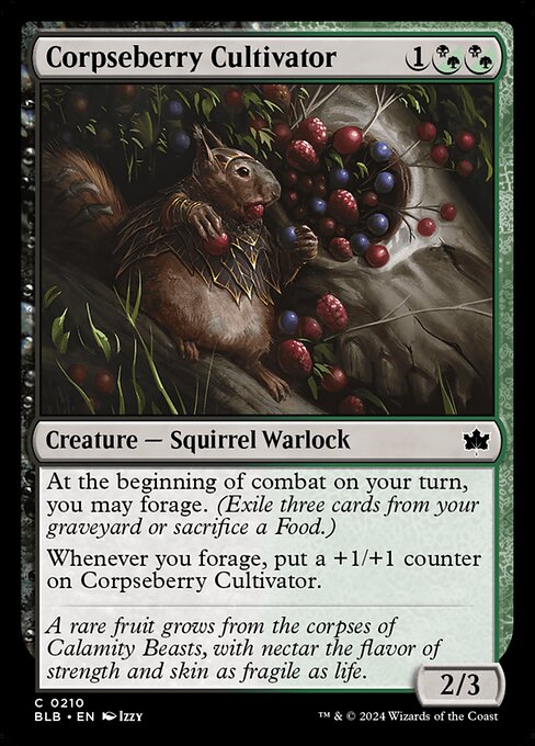 Bloomburrow - 210 - Corpseberry Cultivator - Common - BG - Foil