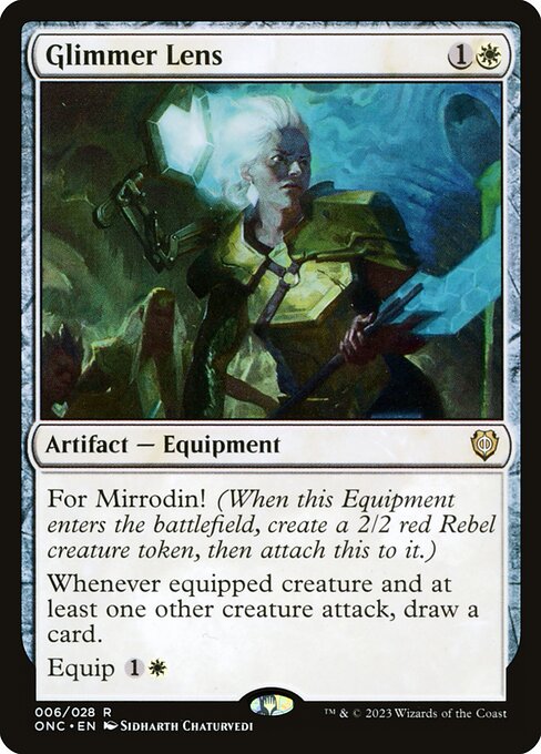 Phyrexia: All Will Be One Commander - 6 - Glimmer Lens - Rare - W - Non-foil
