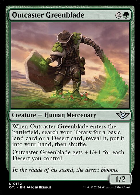 Outlaws of Thunder Junction - 172 - Outcaster Greenblade - Uncommon - G - Non-foil