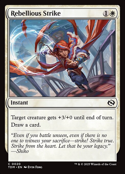 Tarkir: Dragonstorm - 20 - Rebellious Strike - Common - W - Non-foil