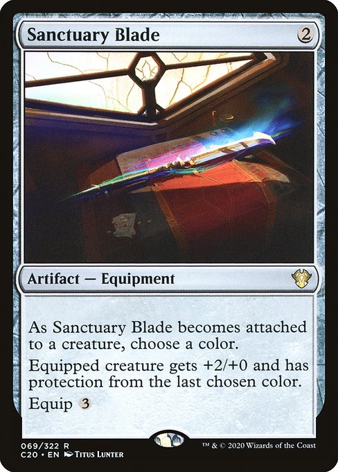 Commander 2020 - 69 - Sanctuary Blade - Rare - C - Non-foil